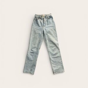 Abercrombie Light Blue Ultra High Rise 90’s Straight Jeans